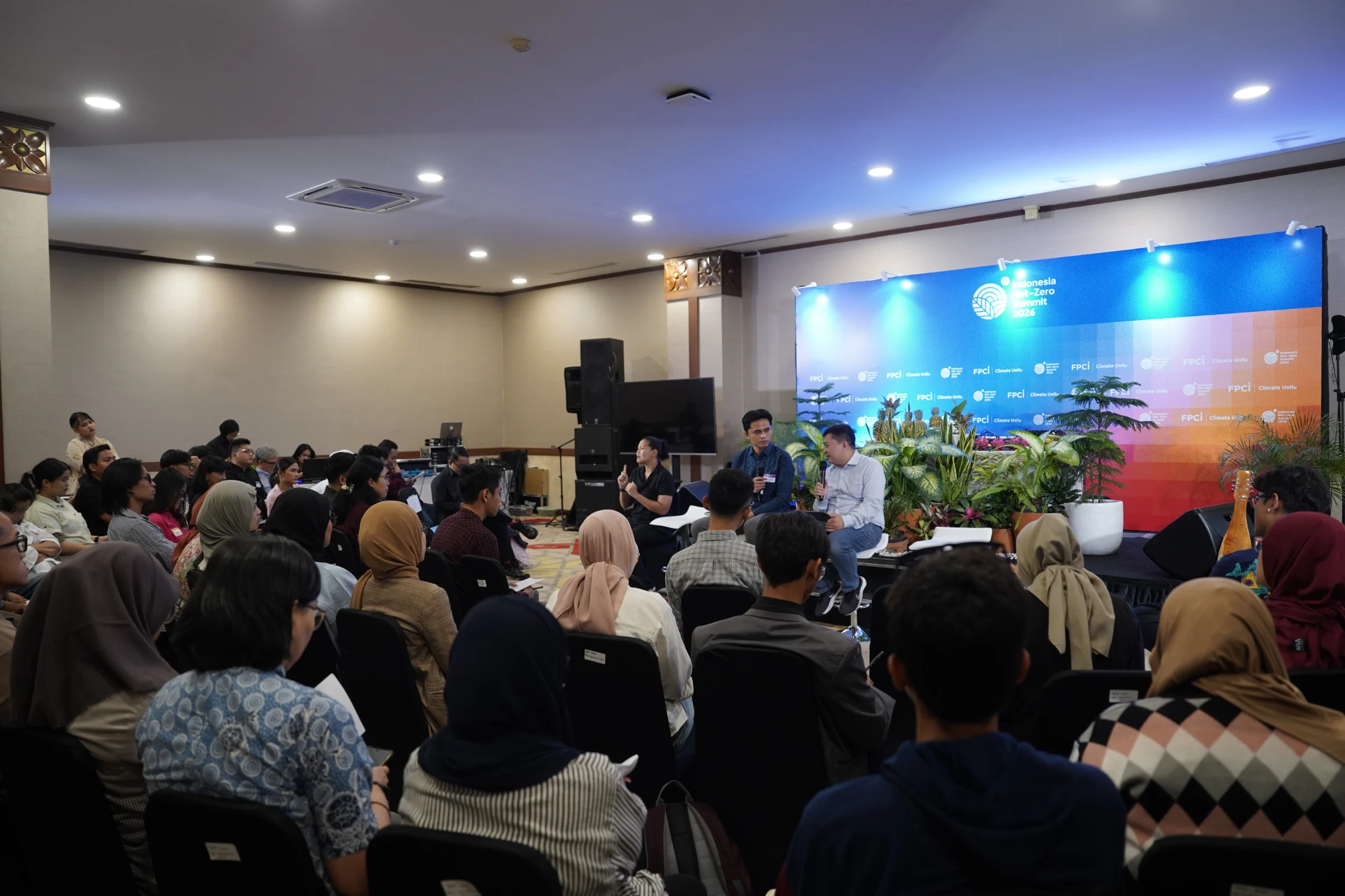 Jakarta Citizens' Assembly members deliberating during a town-hall session